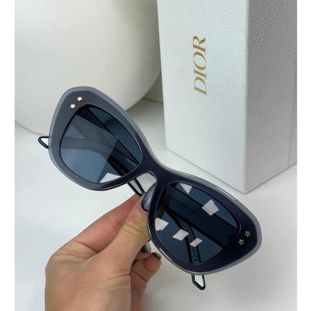 NEW Dior Pacific B3U Logo Sunglasses Cat Eye Navy Blue - Picture 8 of 9